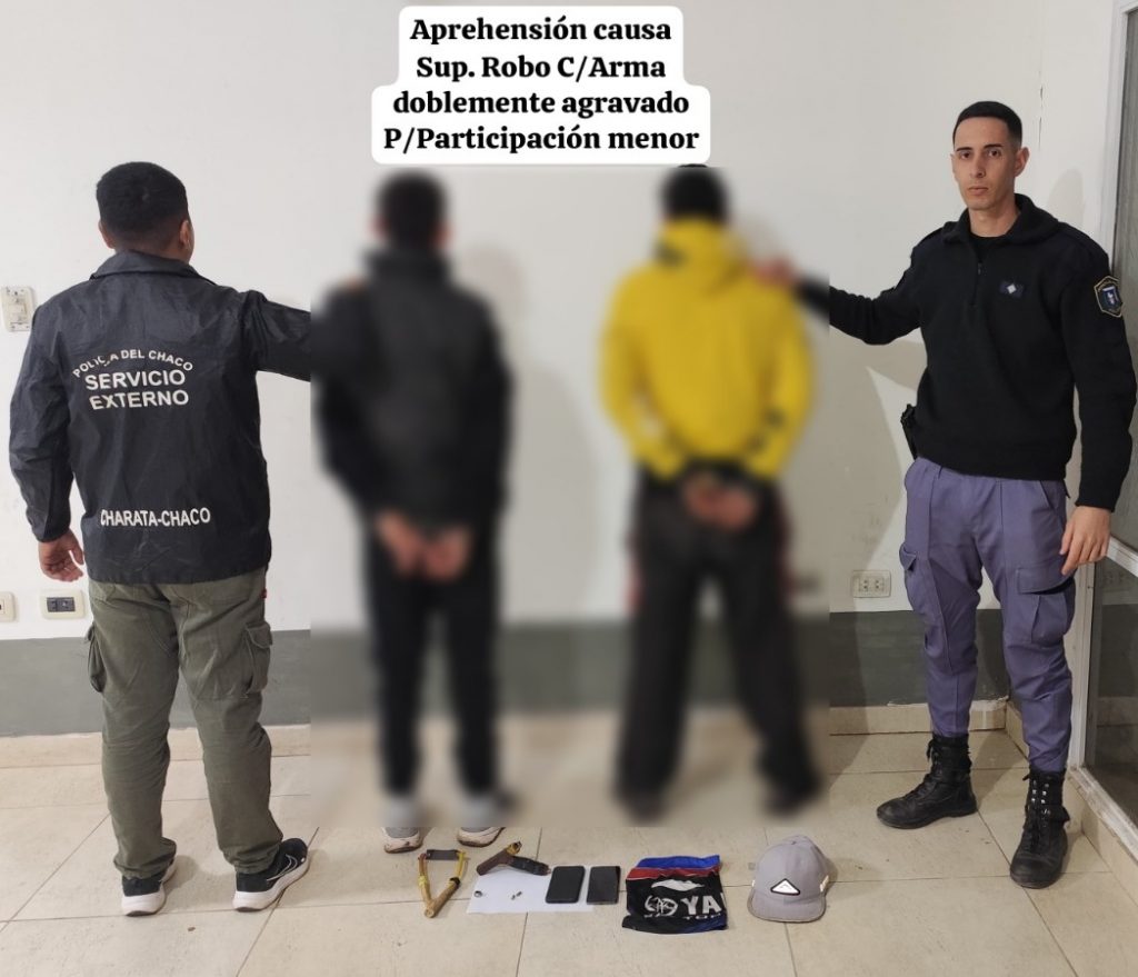 CHARATA: Jóvenes Detenidos Por Robo Con Arma