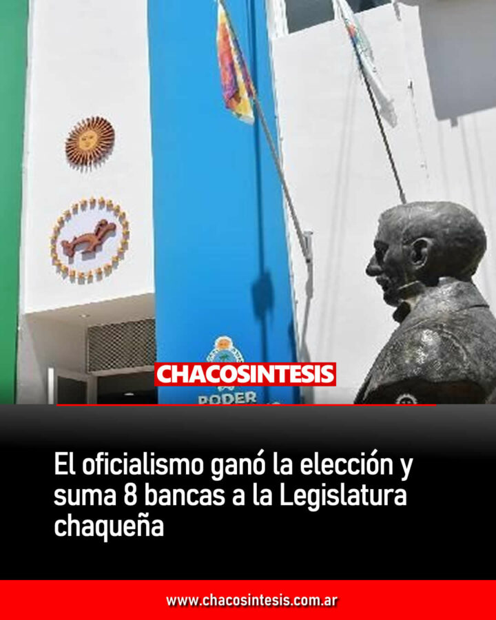 El oficialismo ganó la elección y suma 8 bancas a la Legislatura chaqueña