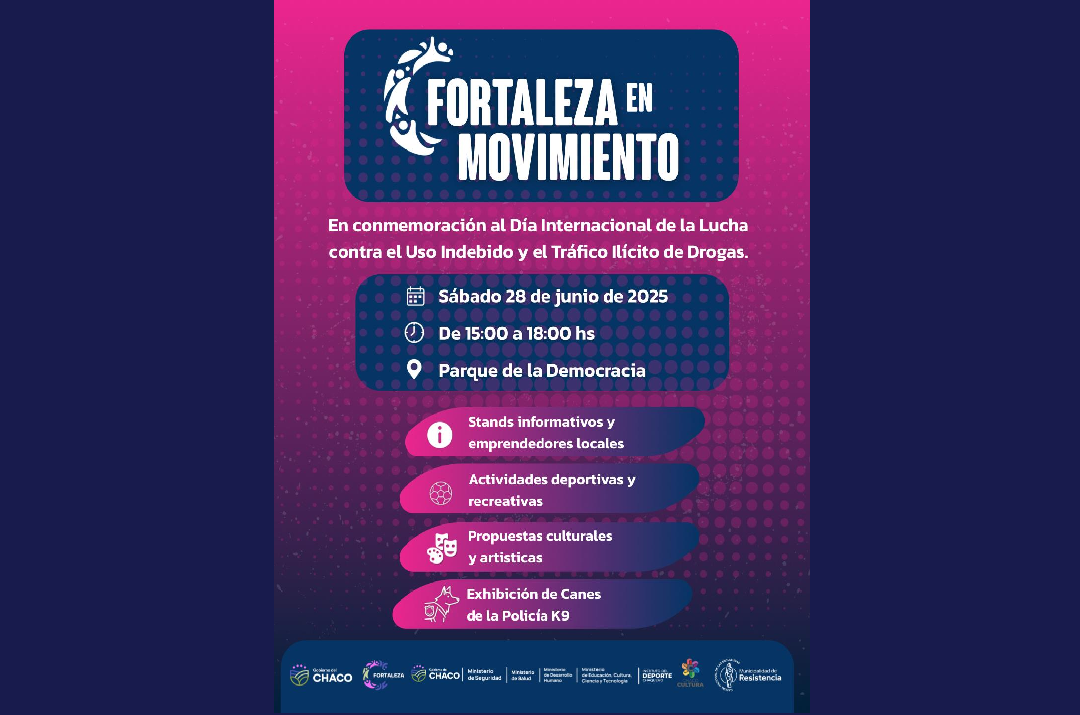 FORTALEZA EN MOVIMIENTO: JORNADA POR EL DÍA INTERNACIONAL DE LA LUCHA CONTRA LAS DROGAS