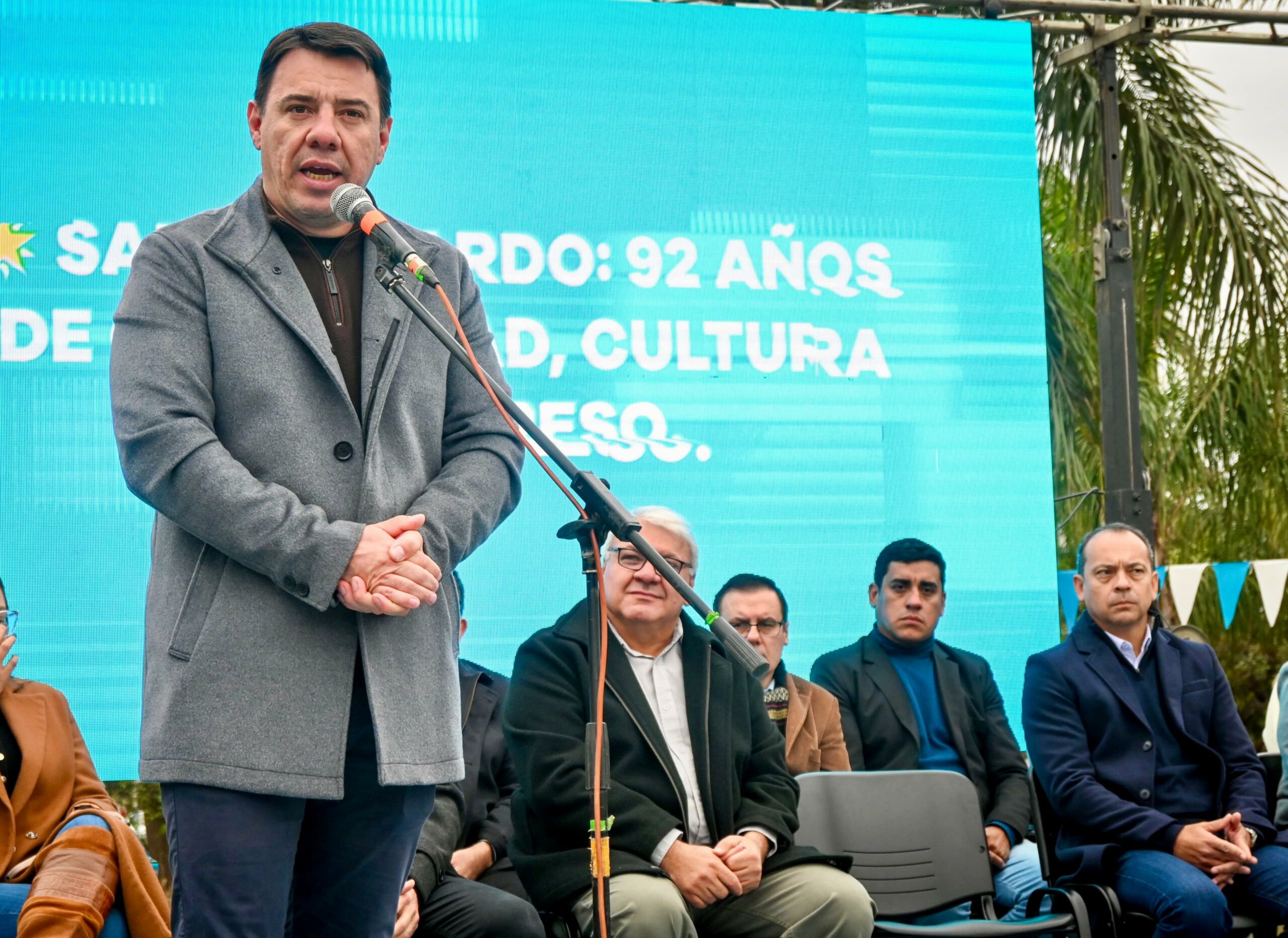 SAN BERNARDO: EL GOBIERNO PROVINCIAL JUNTO AL INTENDENTE LOCAL ACOMPAÑÓ EL ANIVERSARIO N° 92 DE LA LOCALIDAD