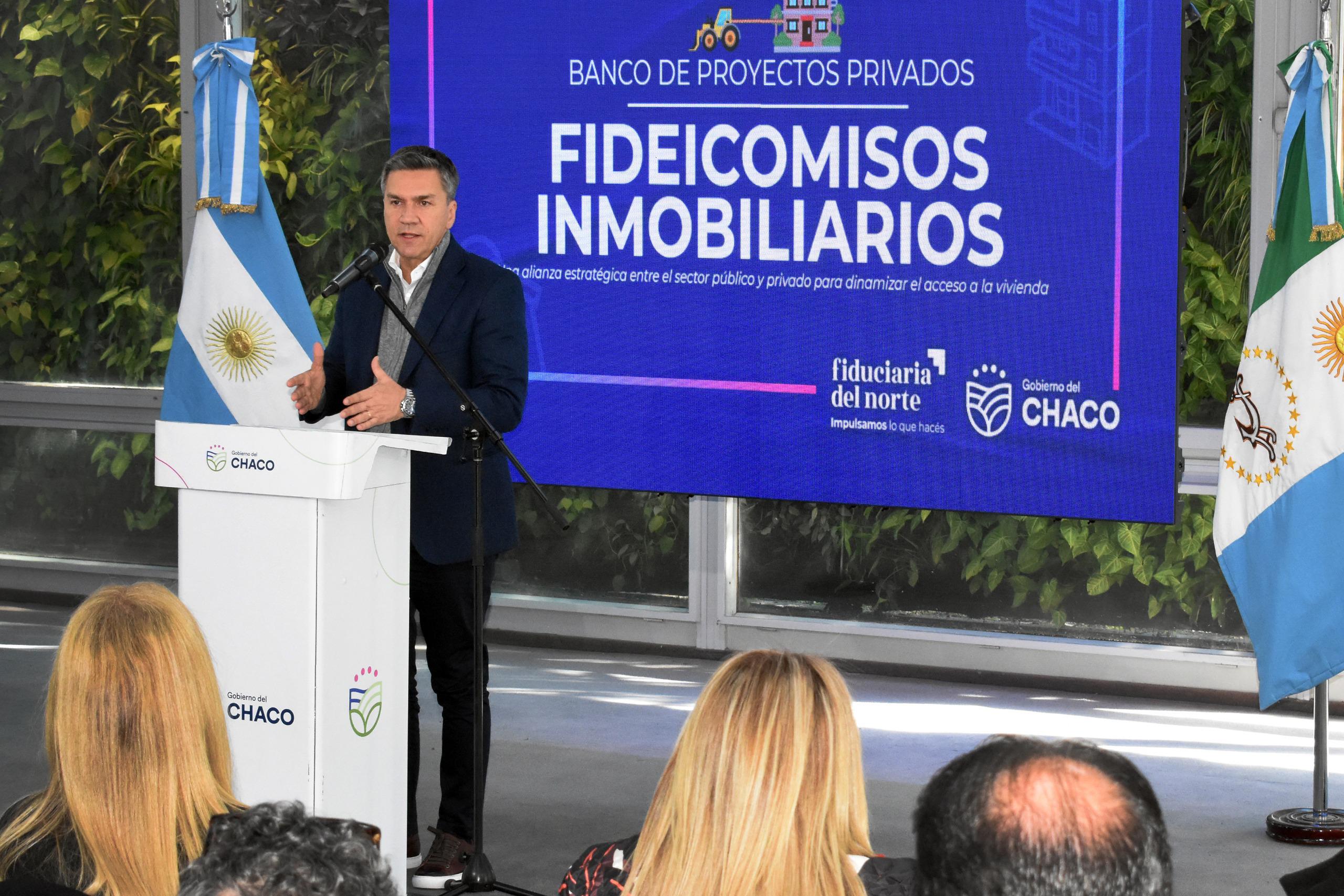 EL GOBERNADOR ZDERO LANZÓ EL BANCO DE PROYECTOS PRIVADOS DE  FIDEICOMISOS INMOBILIARIOS
